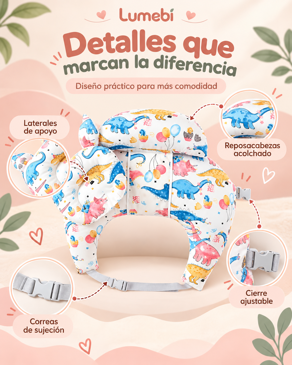 Lumebi™ Nido de Apoyo para Bebé – Comodidad para Lactancia, Descanso y Soporte